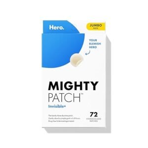 Mighty Patch™ Invisible+ Patch – Daytime Hydrocolloid Acne Patches (72 Count)