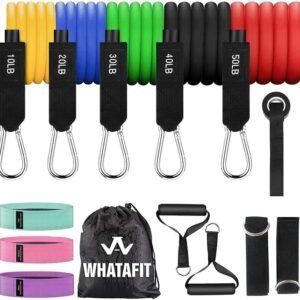 WHATAFIT Resistance Bands – Home Gym Workout Set