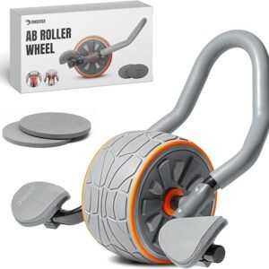DMoose Fitness Ab Roller Wheel with Elbow Support & Knee Pads