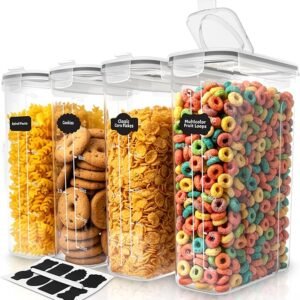Utopia Kitchen Cereal Containers Storage Set – 4 Pack (4L)